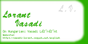 lorant vasadi business card